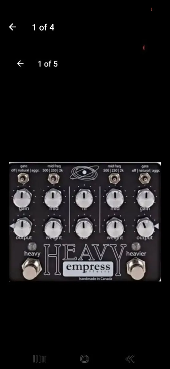 Heavy Empress, distortion guitar pedal and power s - Image 1