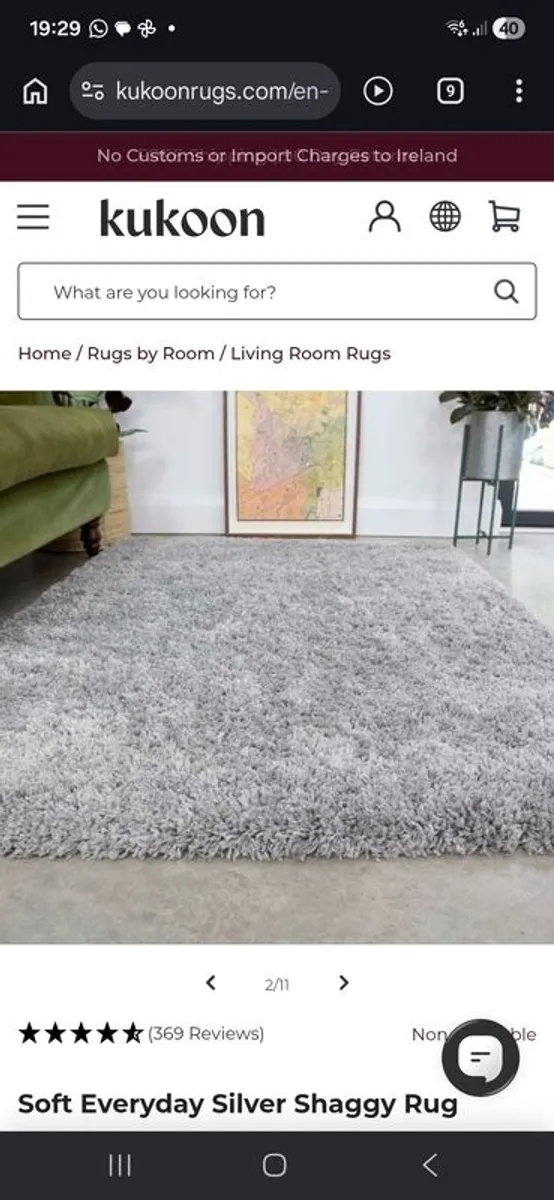 Kukoon large shaggy rug - Image 1