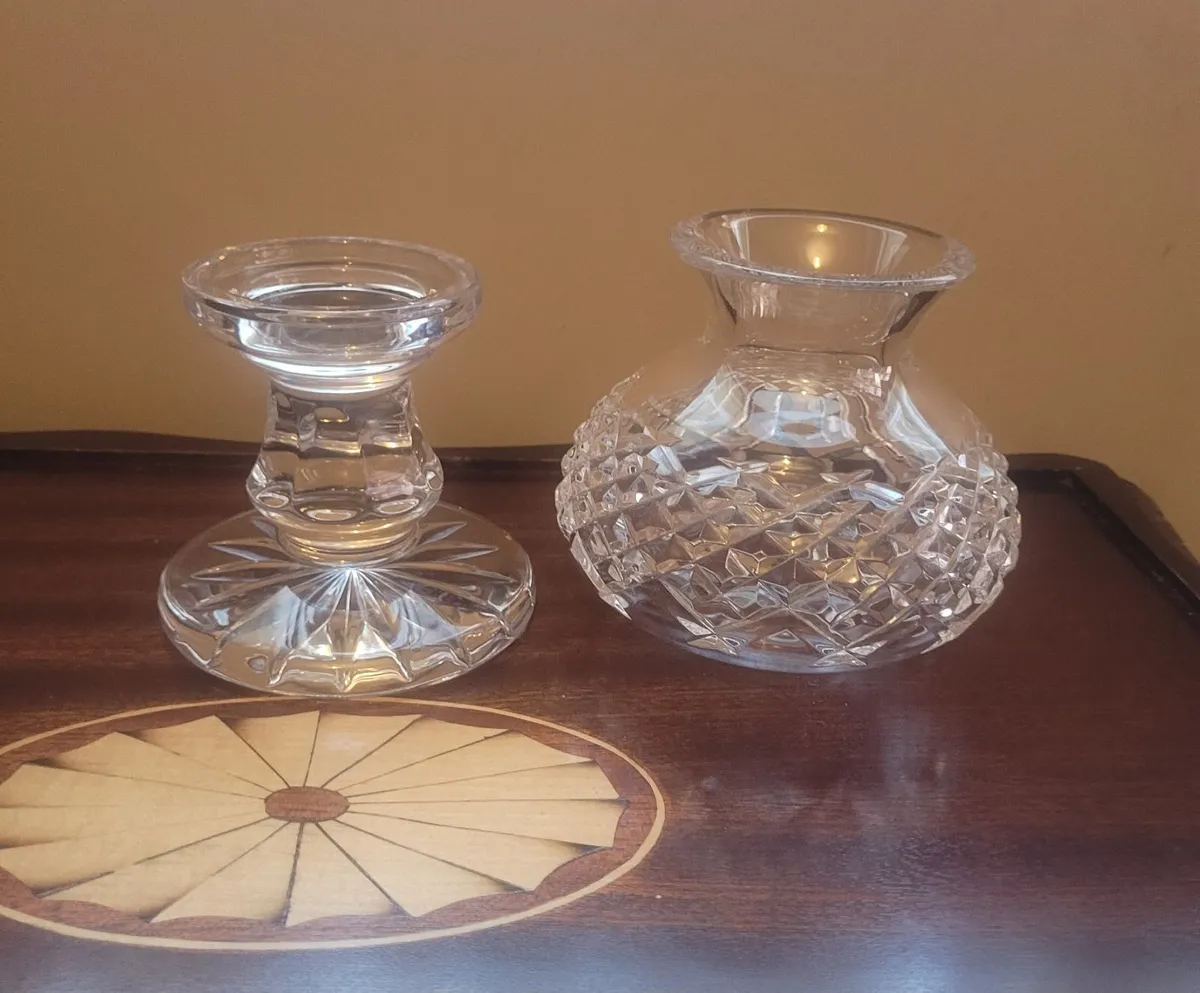 Waterford crystal  hurricane candle holder - Image 1