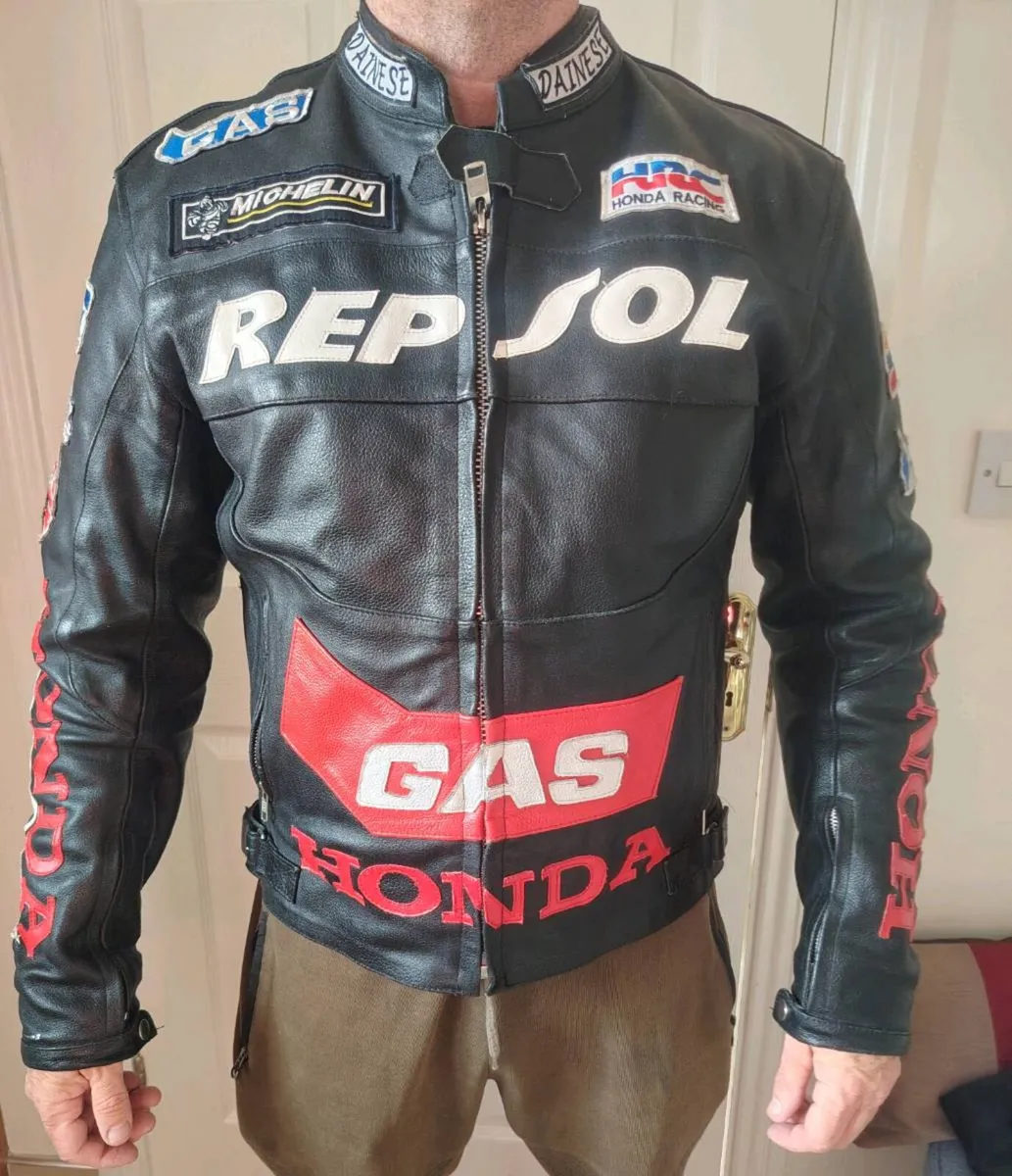 Biker leather jacket - Image 1