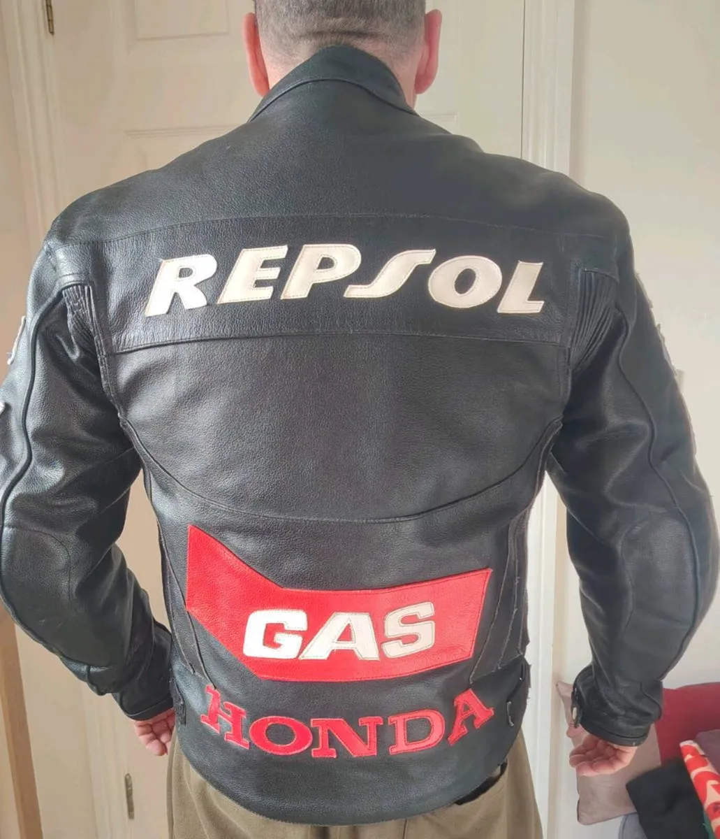 Biker leather jacket - Image 2