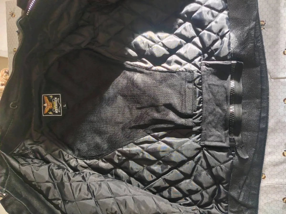 Biker leather jacket - Image 4