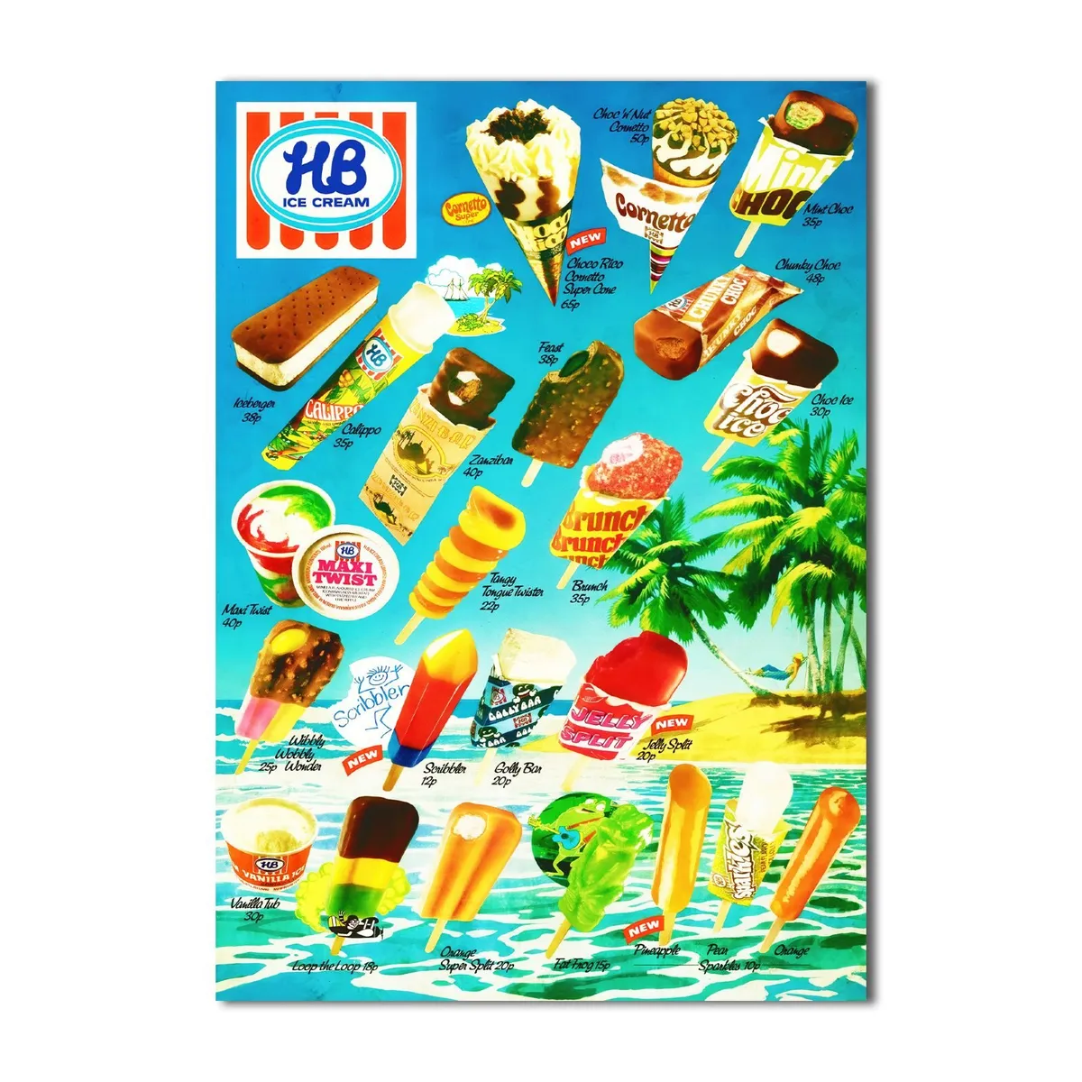 HB Ice Cream - A4 Poster - Image 1