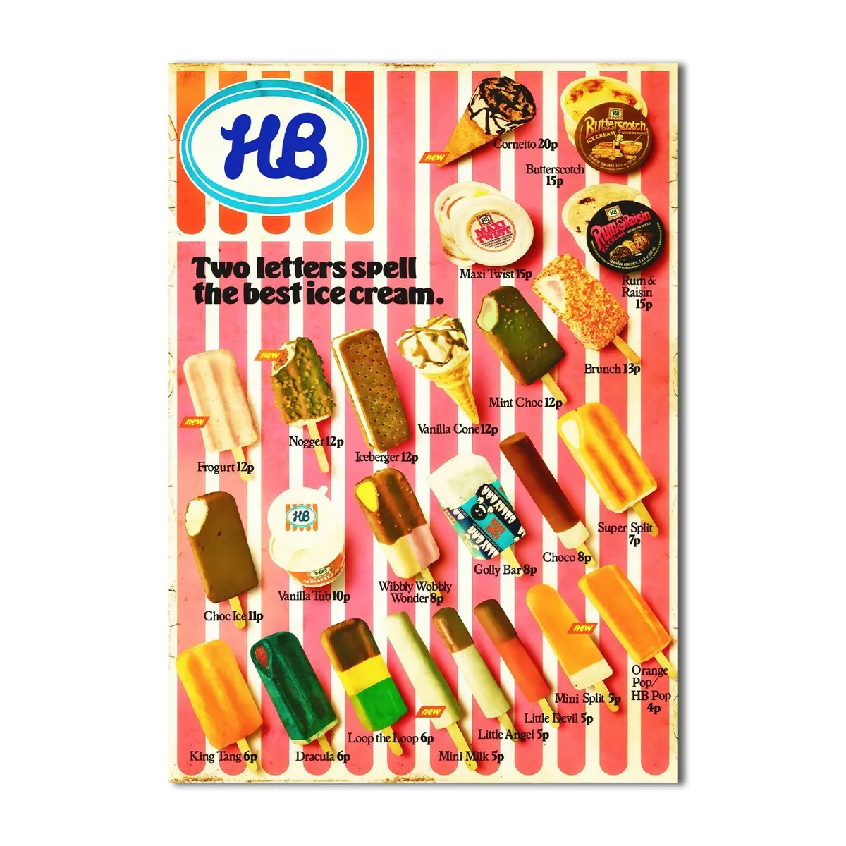 HB Ice Cream - A4 Poster - Image 3