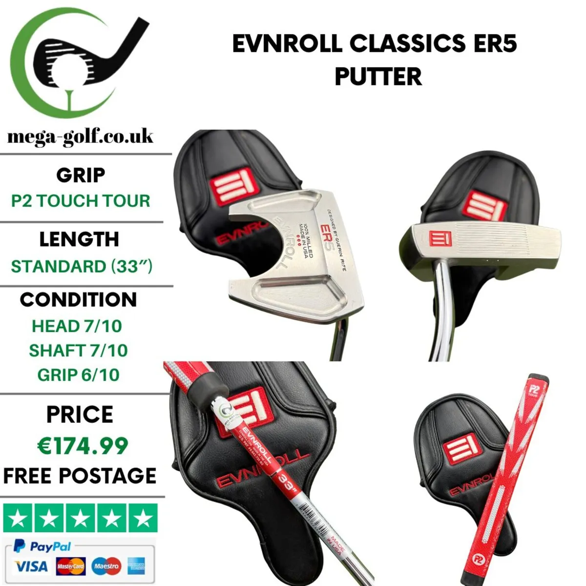 Evnroll Classics ER5 Putter / 33' - Image 1