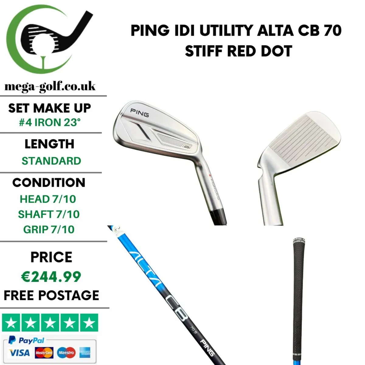 Ping iDi Utility #4 Iron 23° / Alta CB 70 Stiff - Image 1