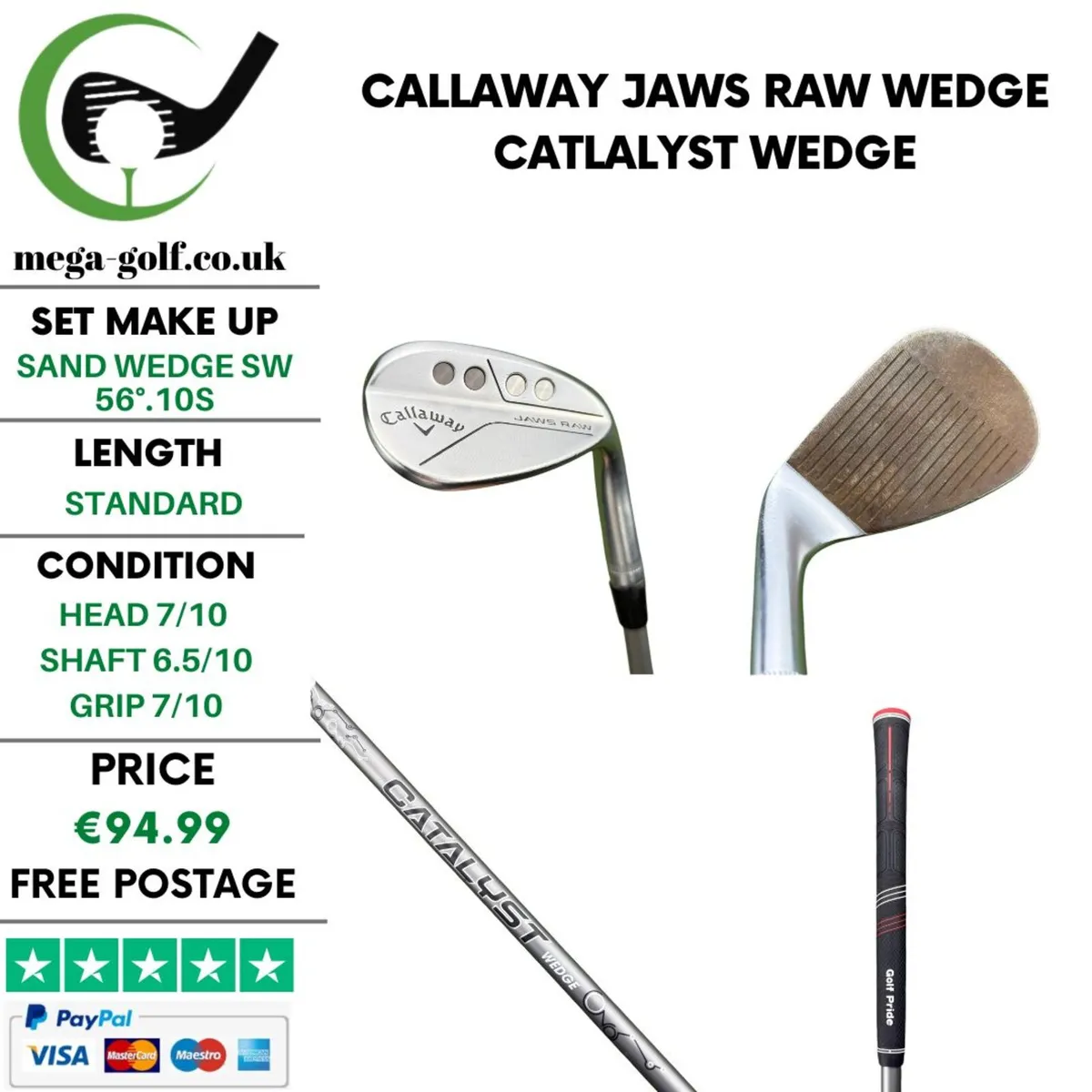 Callaway Jaws Raw Wedge Sw 56°.10S / Wedge - Image 1