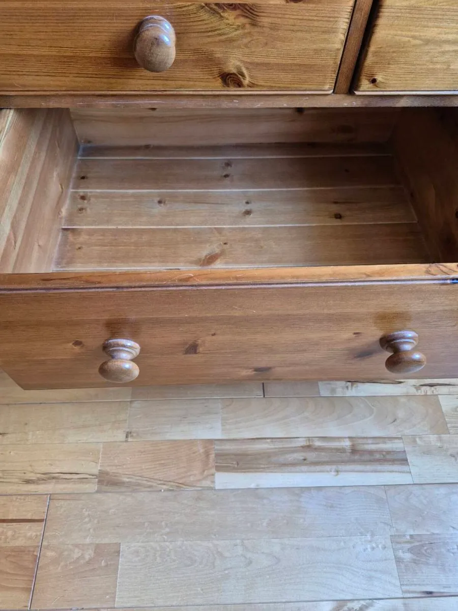 Large Solid Pine wardrobe with 5 Drawers - Image 4