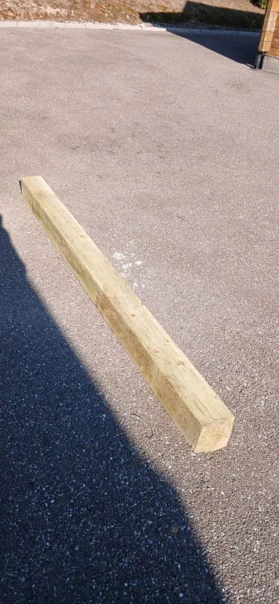 6" * 6" * *2.4m treated gate posts - Image 1