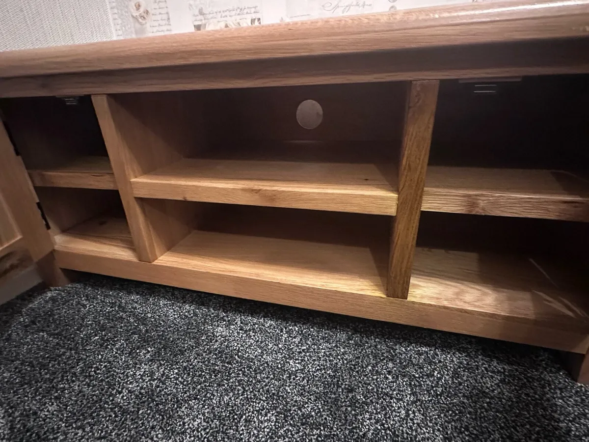 Solid Oak TV/Media Cabinet - Image 2
