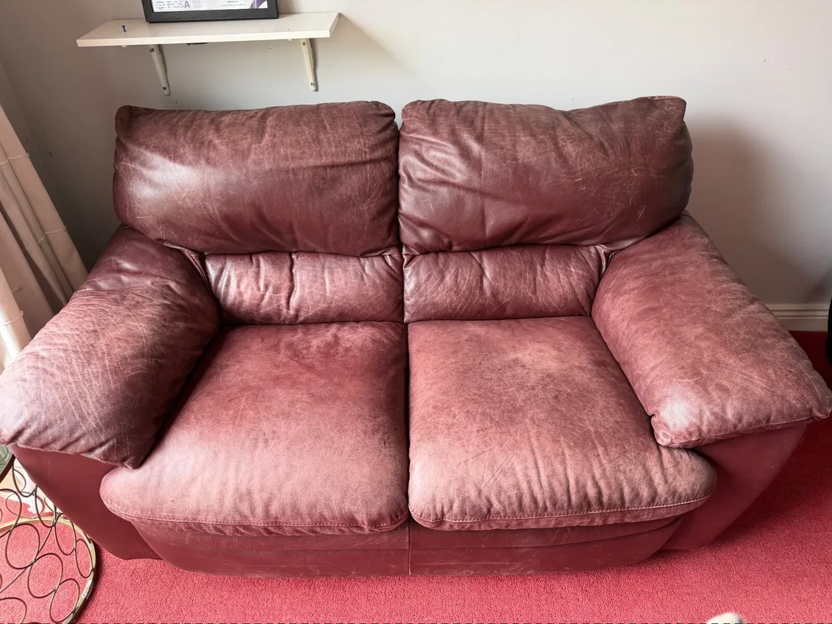 2 seater leather couch - Image 3