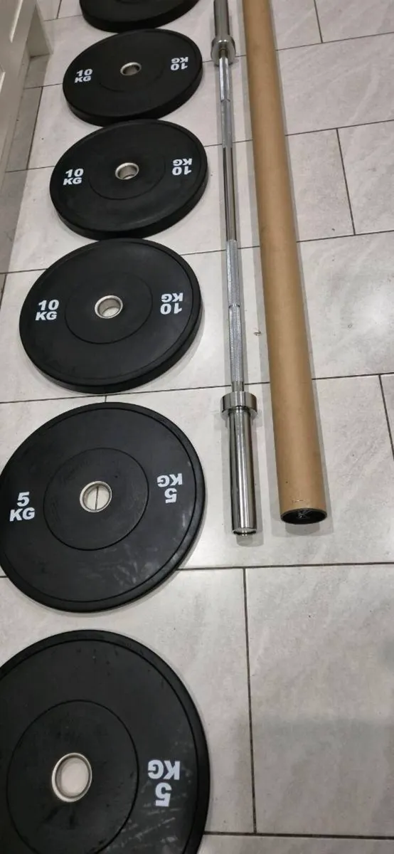 Brand new olympic bumpwr weight lifting set B - Image 4