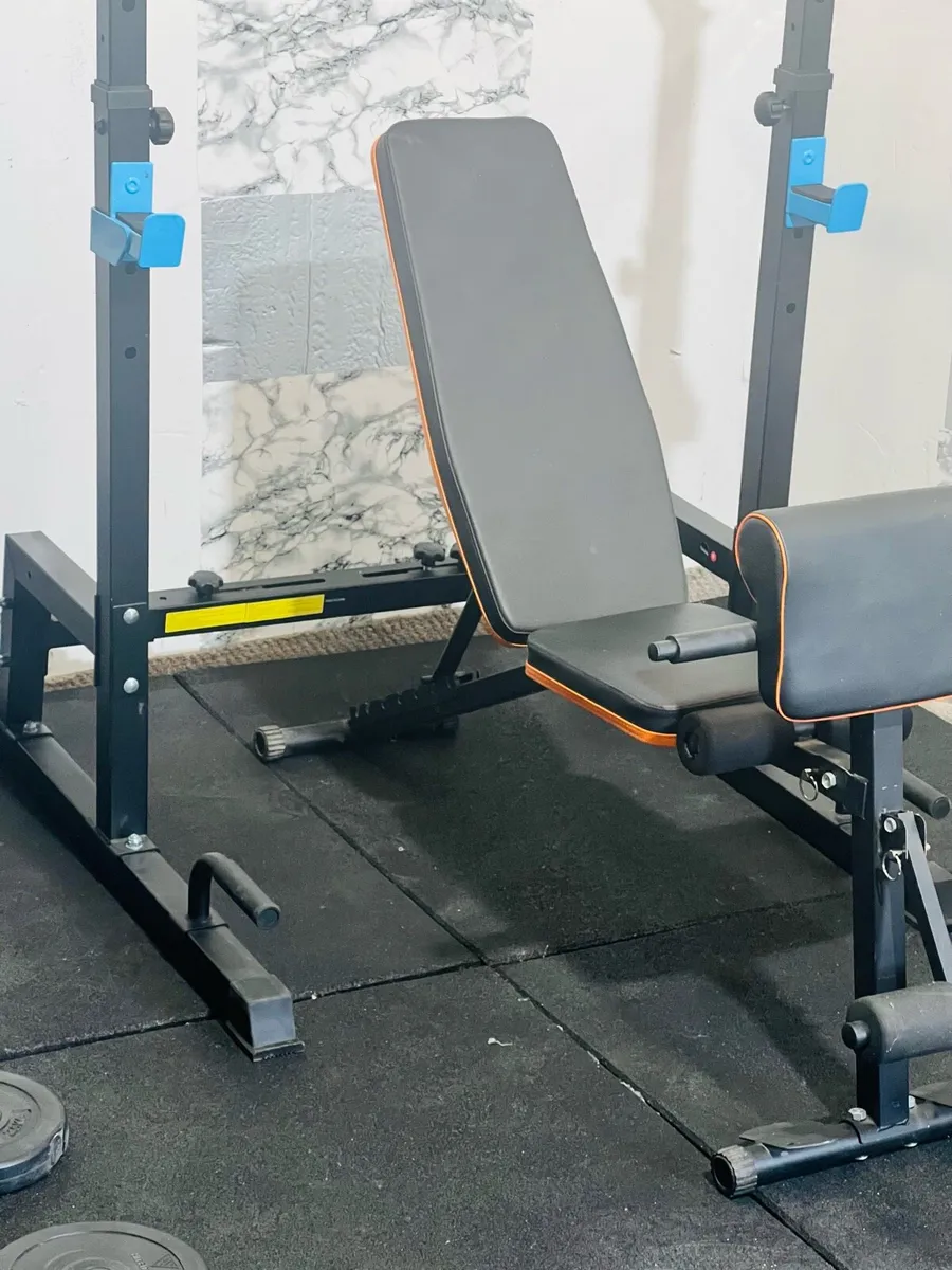 ADJUSTABLE RACK BENCH WEIGHTS DUMBBELLS BARBELL - Image 3