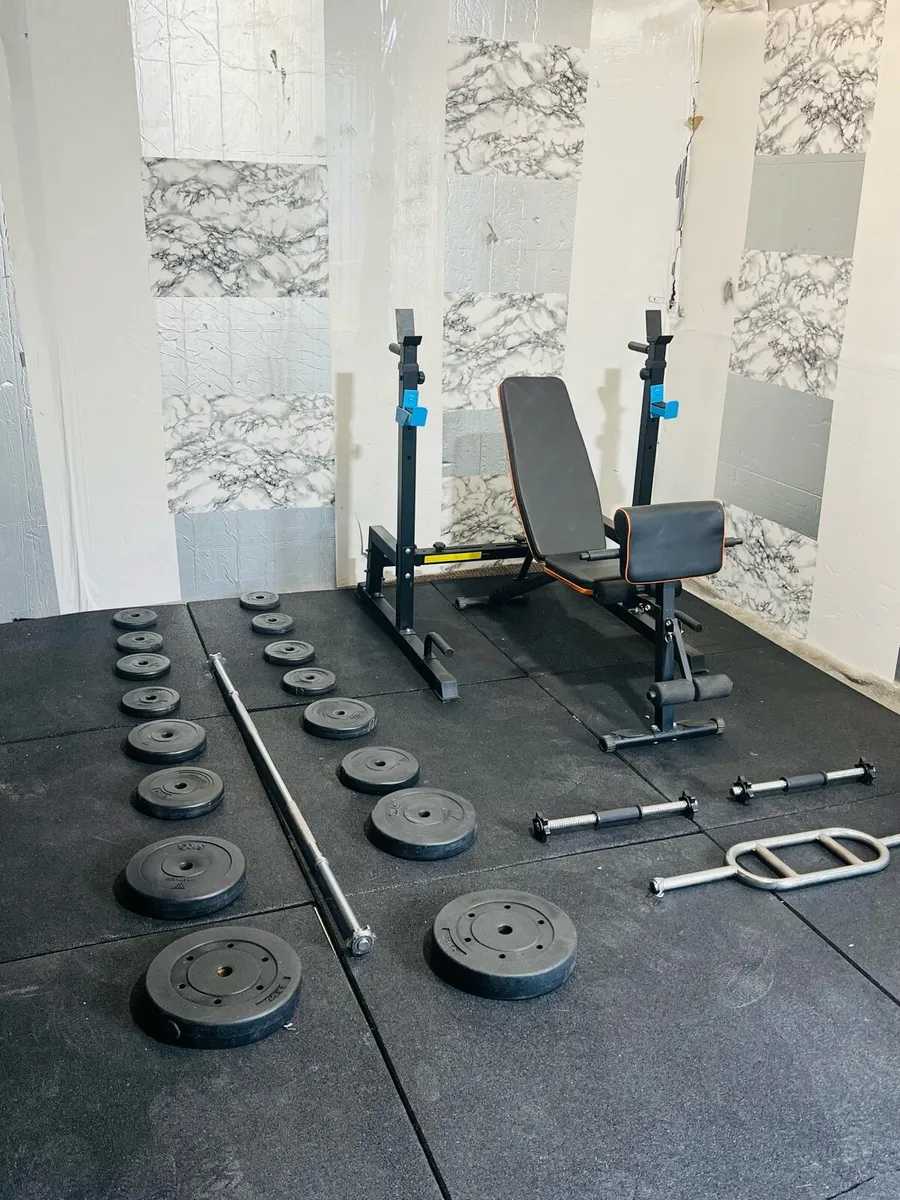 ADJUSTABLE RACK BENCH WEIGHTS DUMBBELLS BARBELL - Image 4