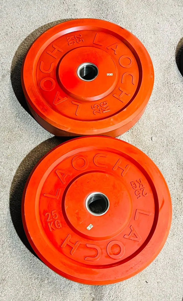 2X 25KG  BUMPER PLATES - Image 1