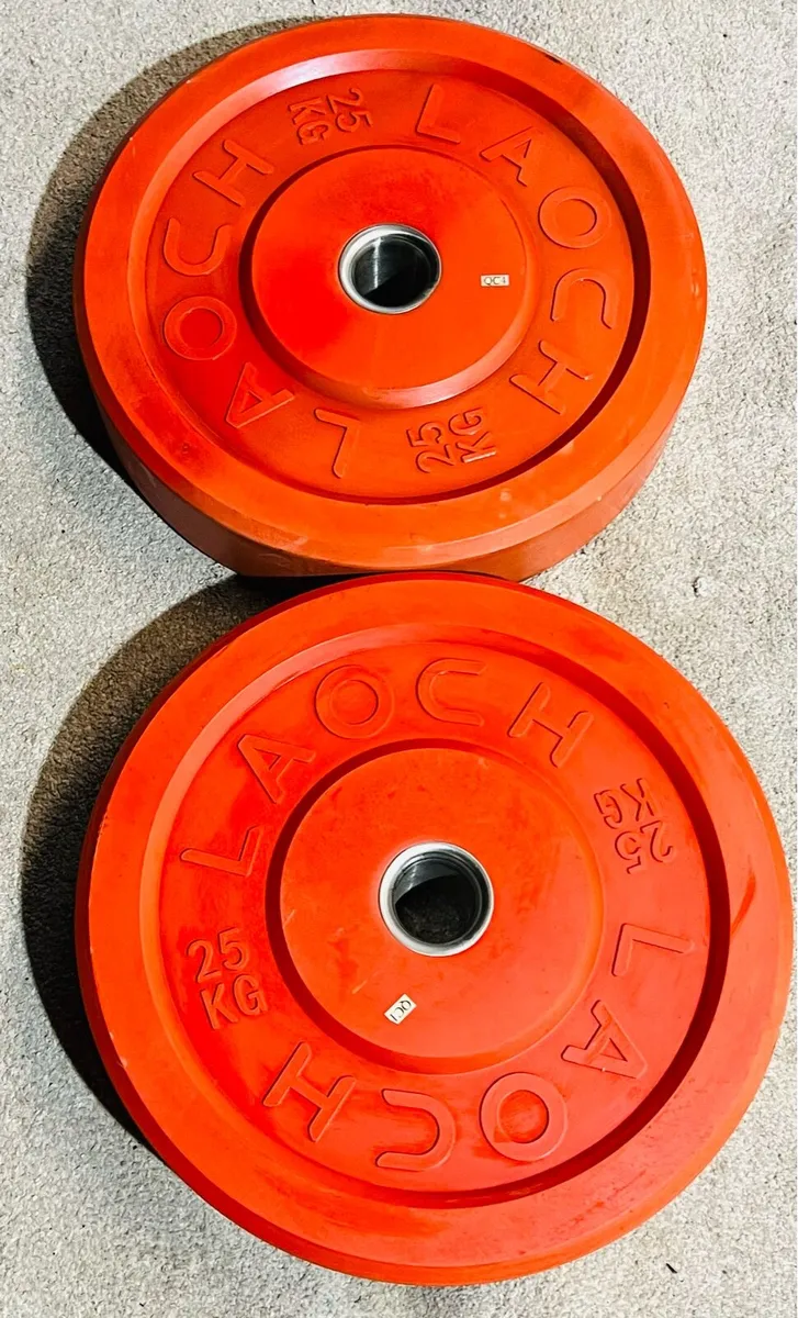 2X 25KG  BUMPER PLATES - Image 2