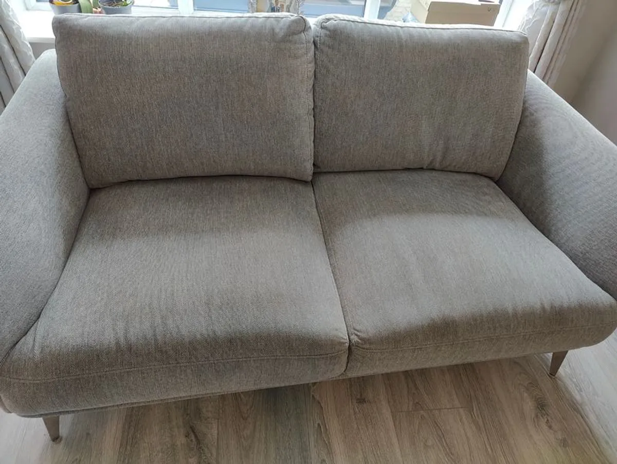 Two-seater Grey Fabric Sofa - Image 2