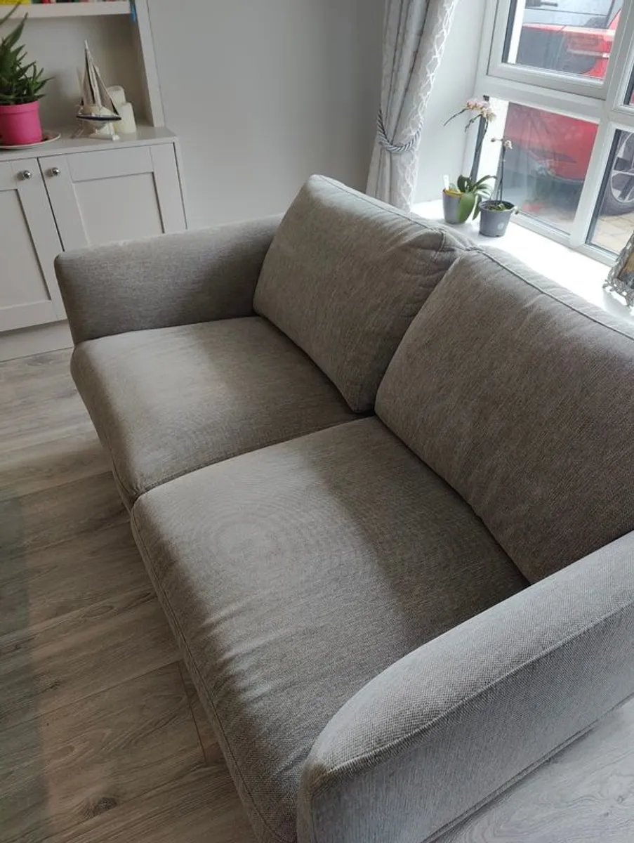 Two-seater Grey Fabric Sofa - Image 3