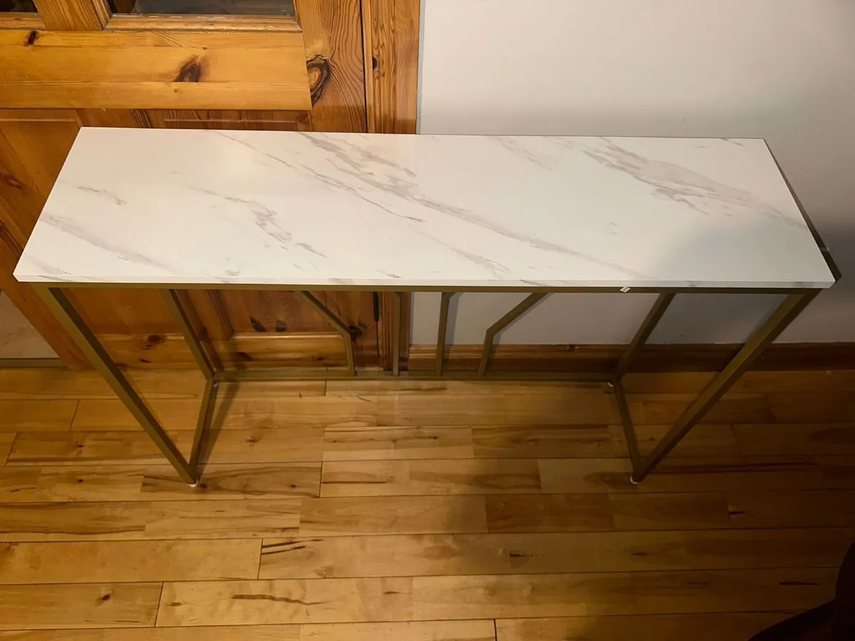 Marble look console table - Image 3