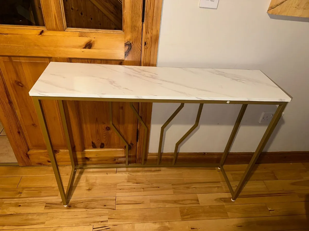 Marble look console table - Image 2