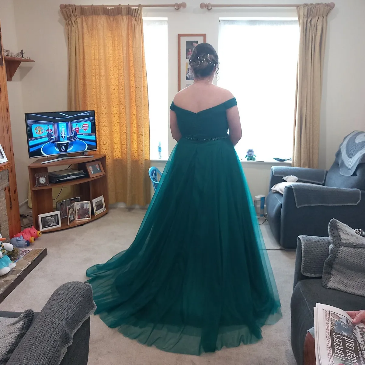 Emerald Green Ballgown - Image 3