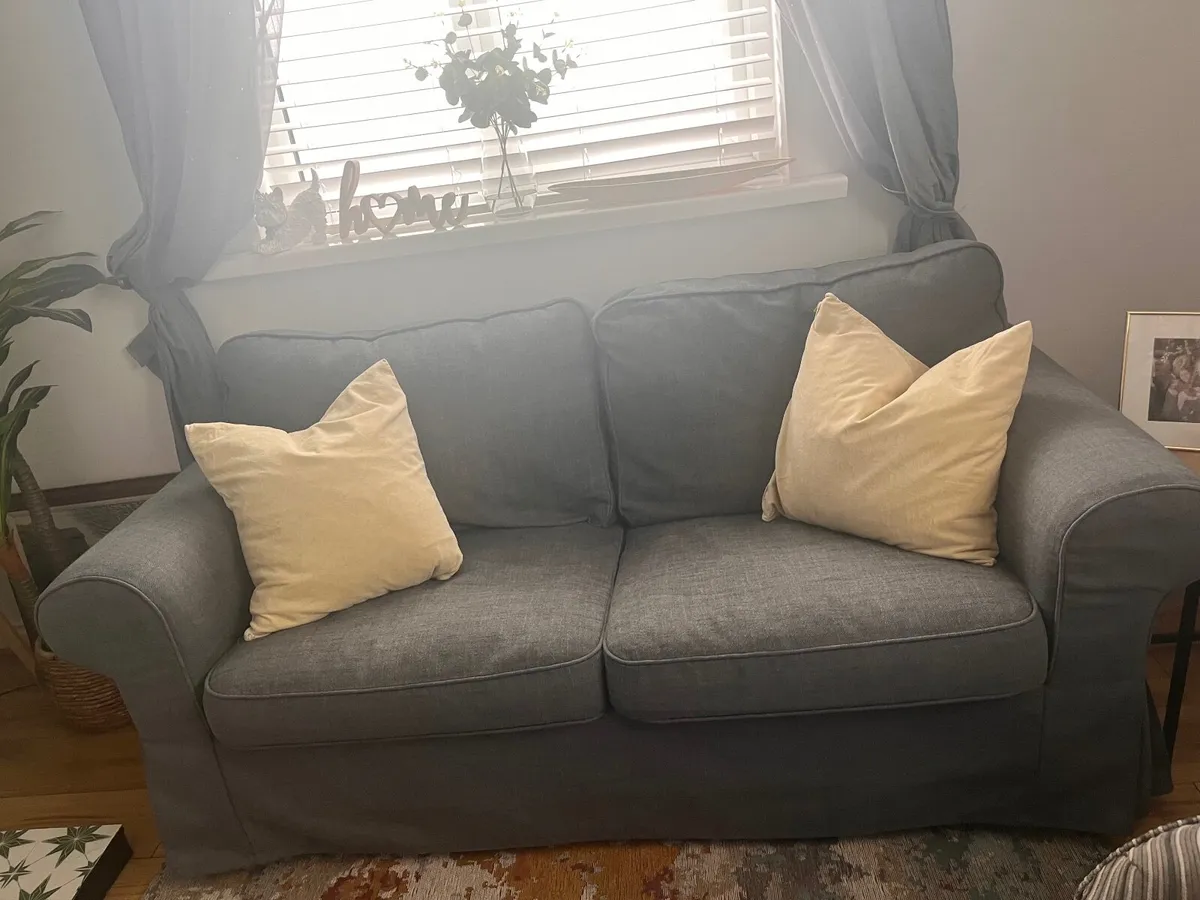 2Seater Grey Erktorp Sofa - Image 1