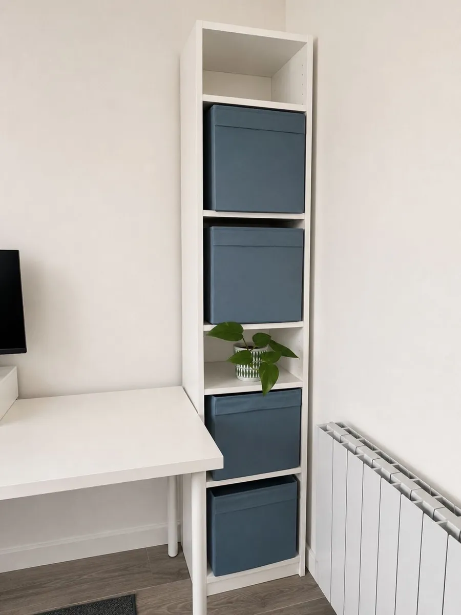 Shelf unit bookcase 6 shelves, 4 drawers