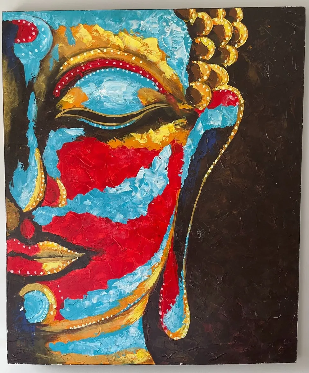 Original oil painting, large, Buddha