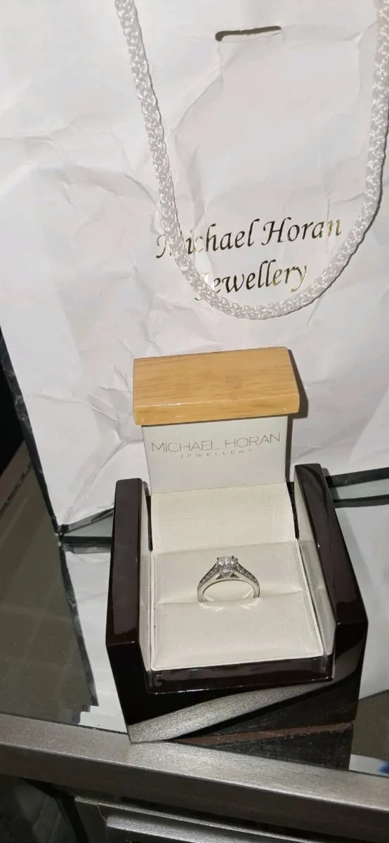 Classic bespoke solitaire diamond Engagement  Ring - Image 3