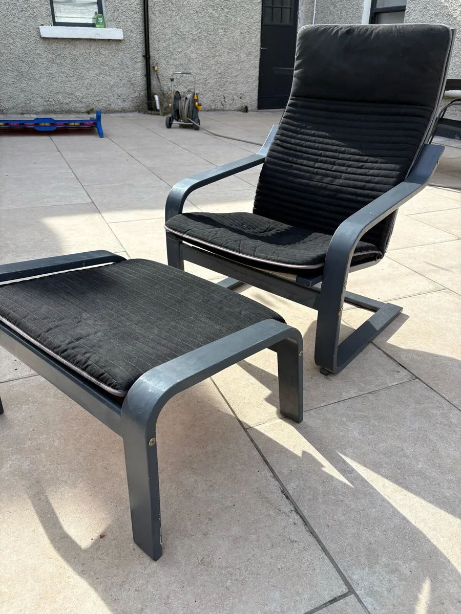 IKEA poang armchair and footstool - Image 1