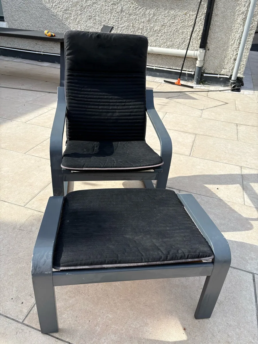 IKEA poang armchair and footstool - Image 2