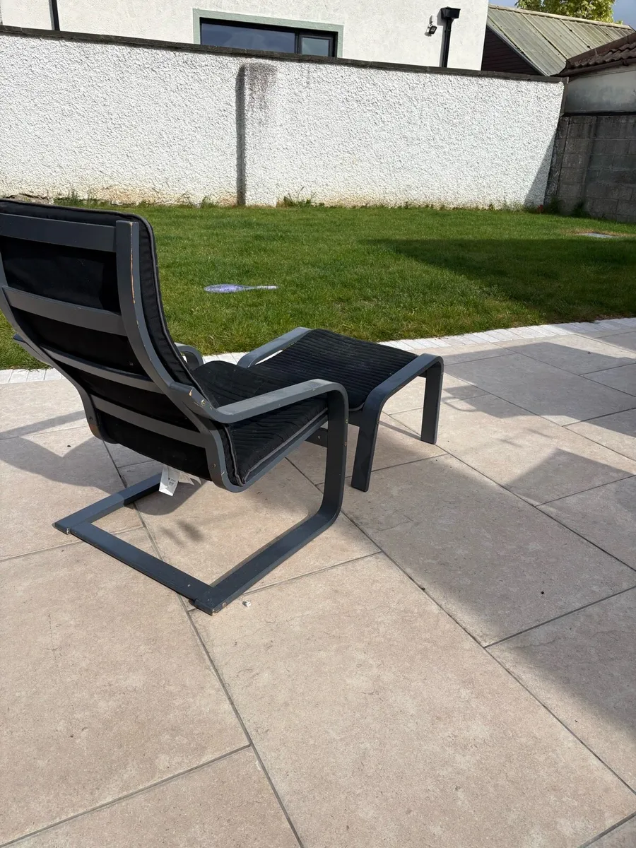 IKEA poang armchair and footstool - Image 4