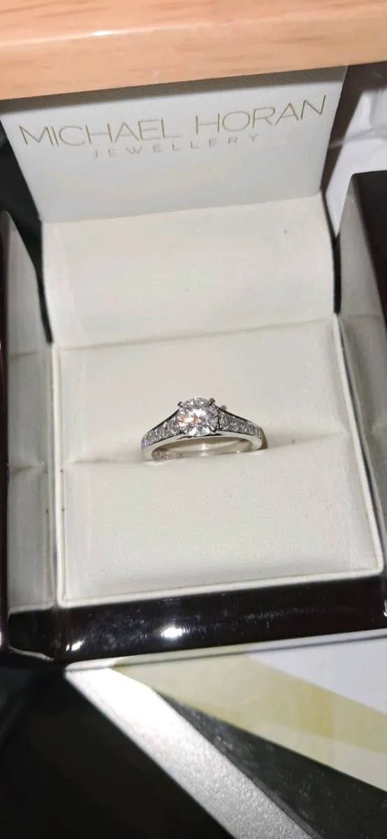 Classic bespoke solitaire diamond Engagement  Ring - Image 2