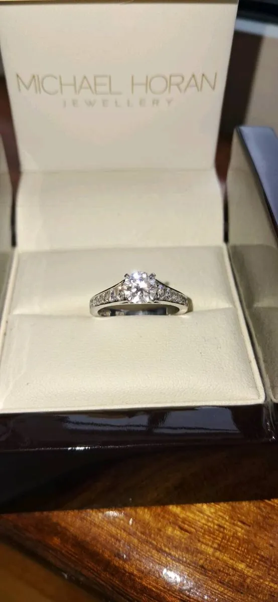 Classic bespoke solitaire diamond Engagement  Ring - Image 1