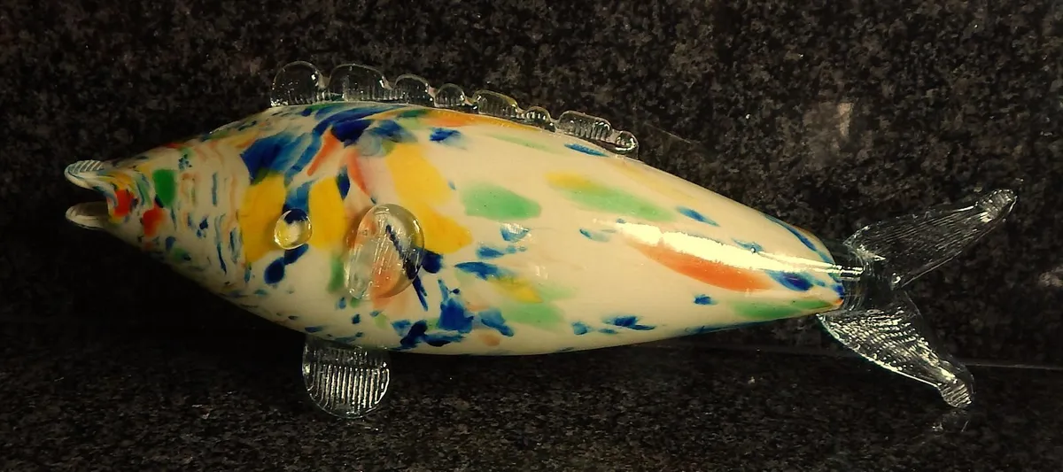 2 Vintage Hand Made Glass Fish - Image 4