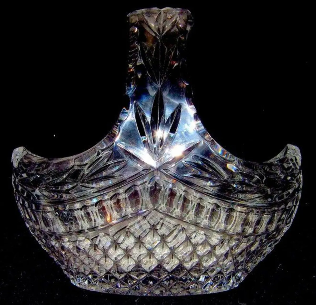 Vintage Harrods Lead Crystal Basket - Image 2