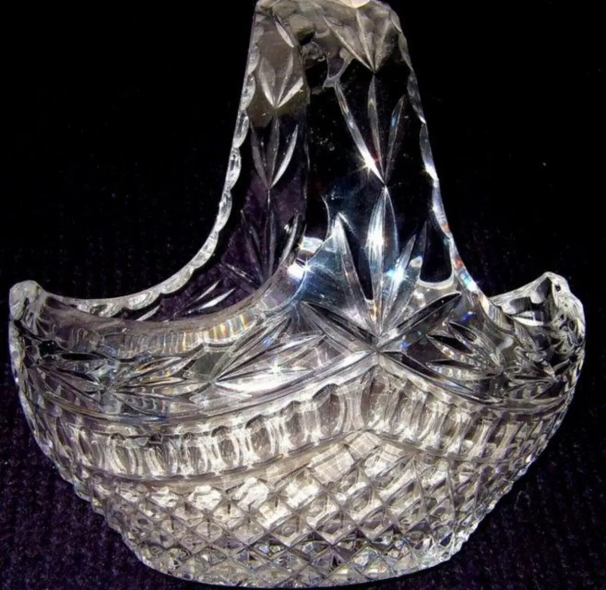 Vintage Harrods Lead Crystal Basket - Image 3