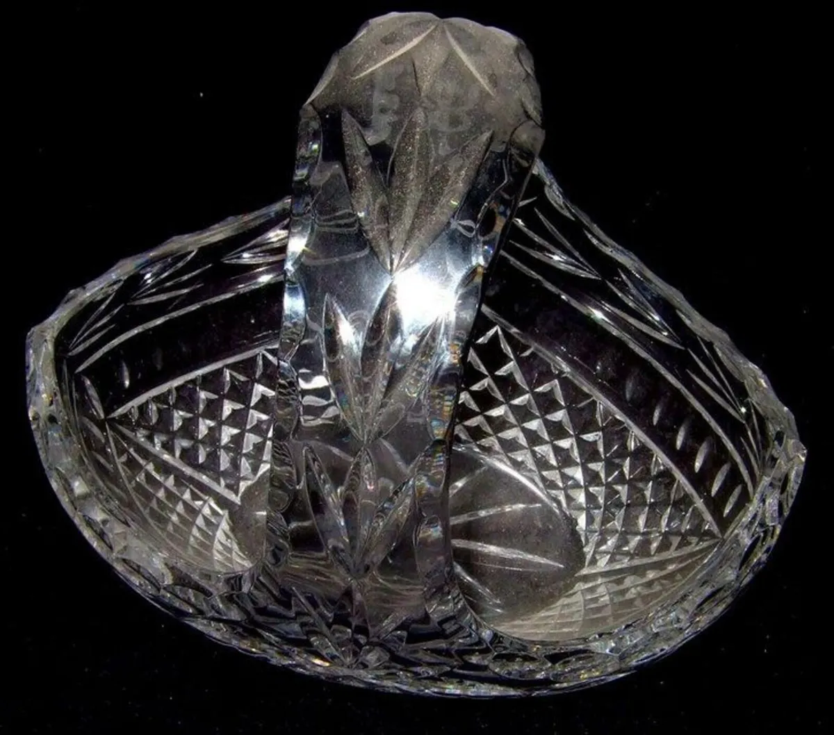 Vintage Harrods Lead Crystal Basket - Image 4