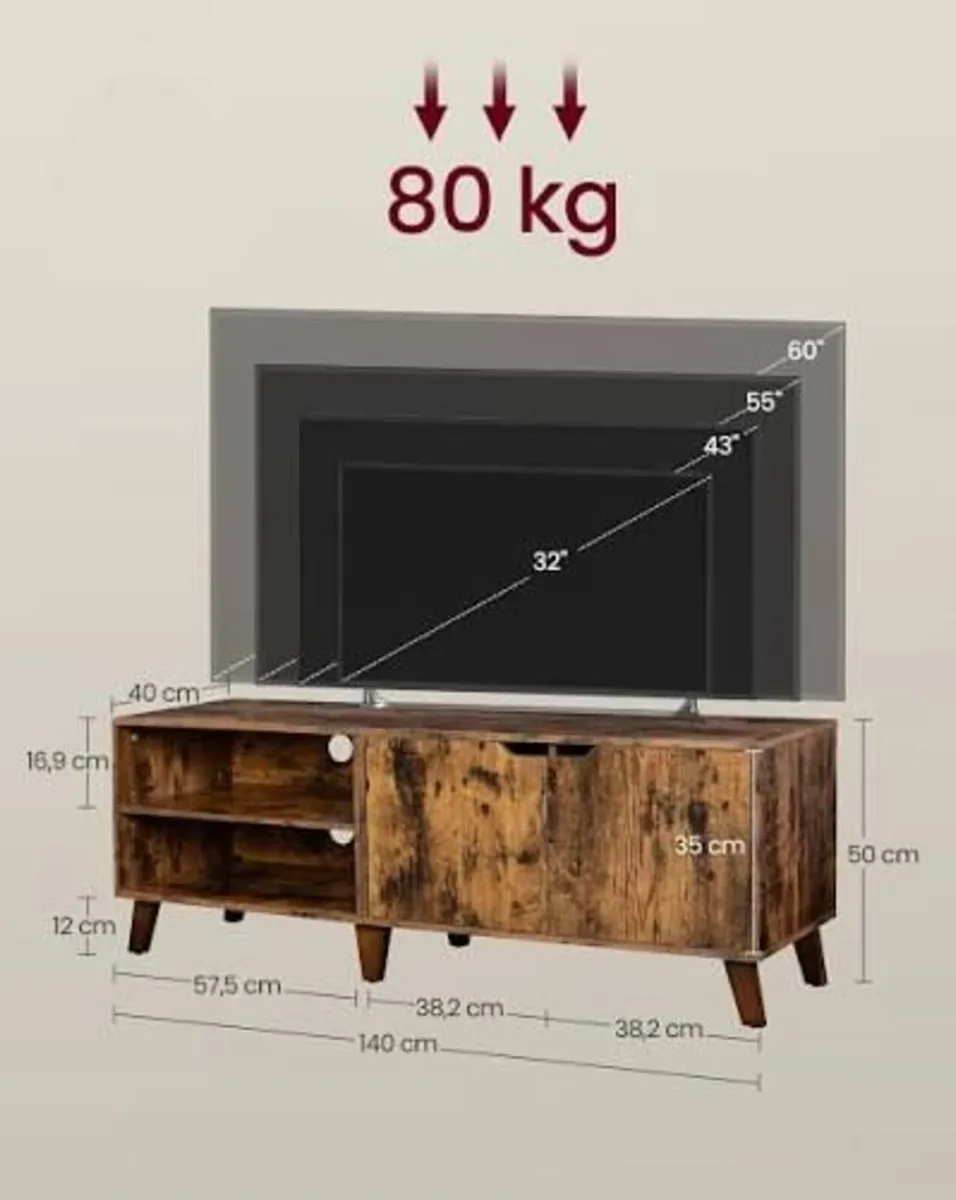 TV Stand Table with 2 Doors Brand New - Image 3