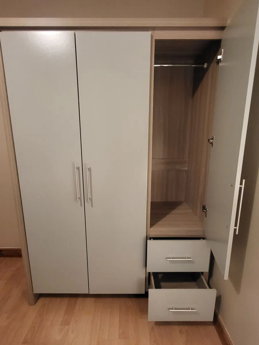 Oak and Grey Wardrobe (New) - Image 2