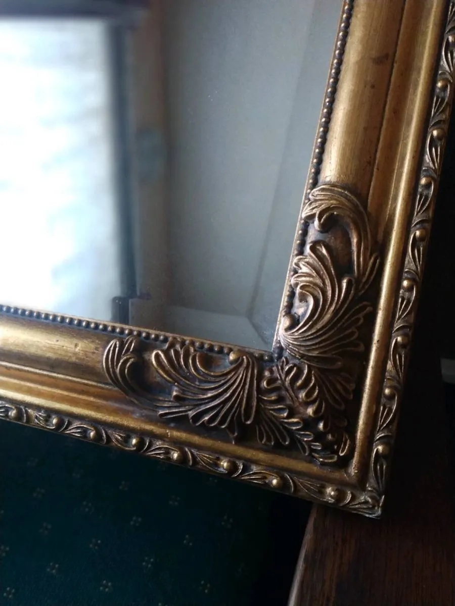Old gilt Bevelled mirror - Image 2