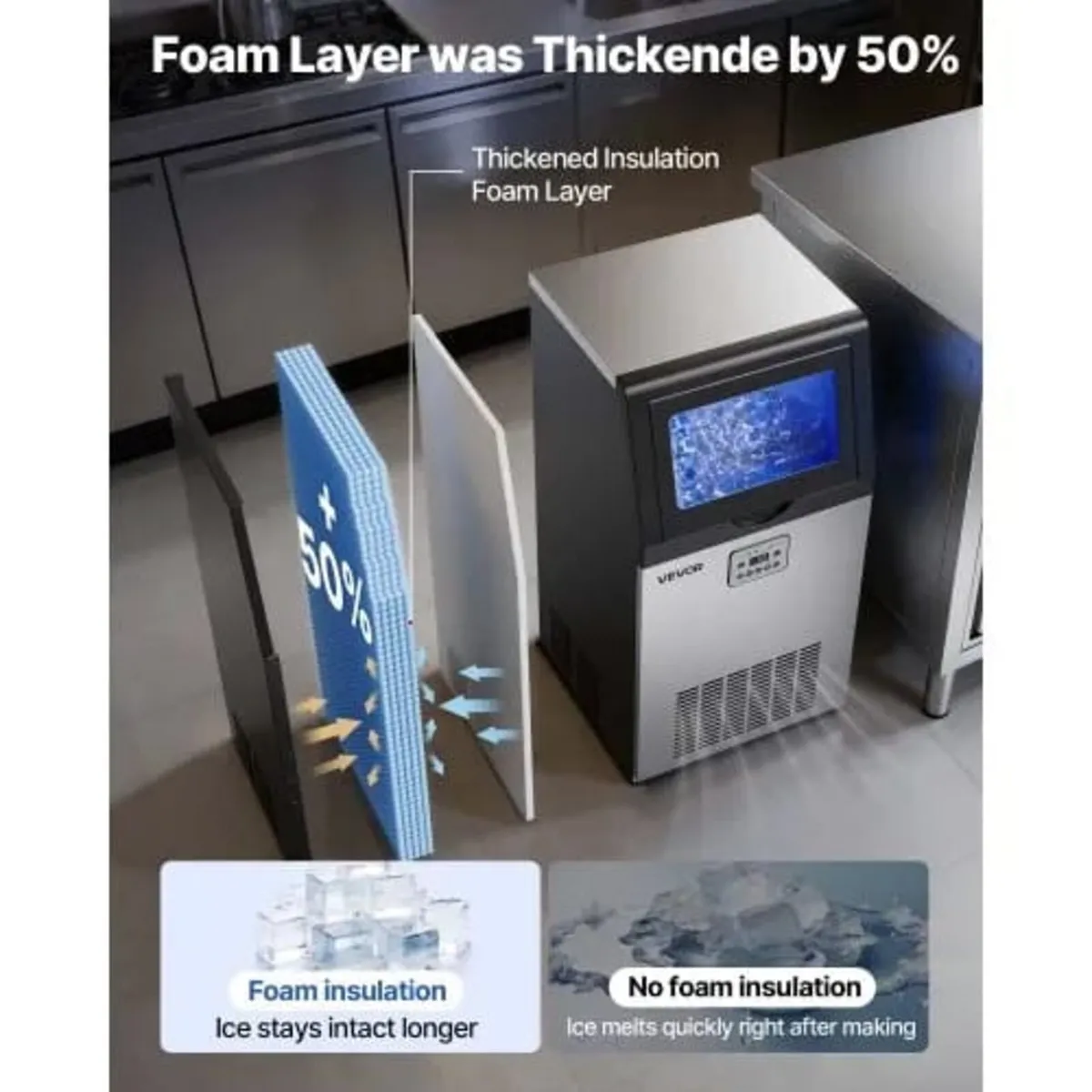 Ice Maker Machine, 45 kg/24h with 14 kg Storage Ca - Image 4