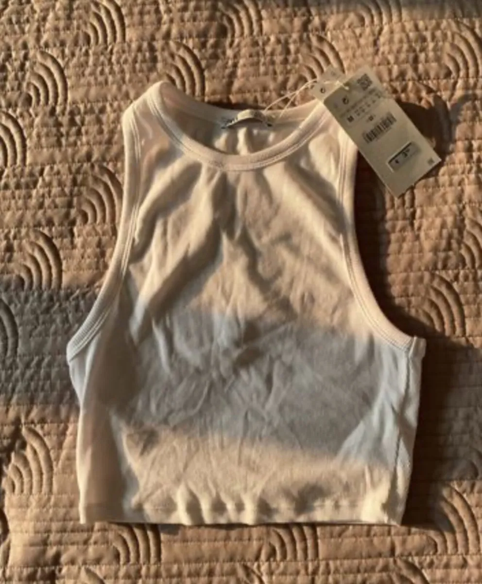 BNWT Zara White Vest Top Size M - Image 1