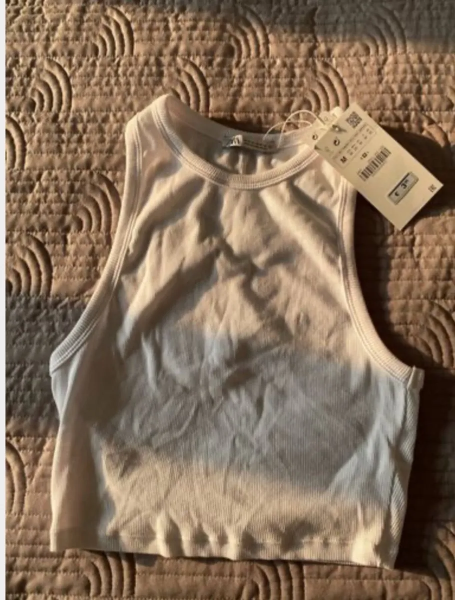 BNWT Zara White Vest Top Size M - Image 4