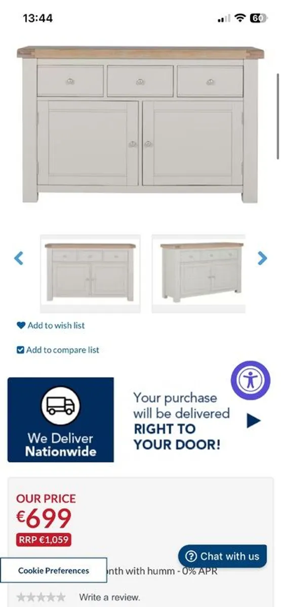 Solid Oak Sideboard - Image 2