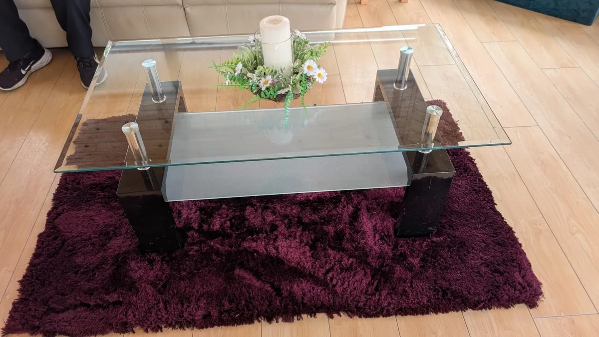 Glass coffee table - Image 4