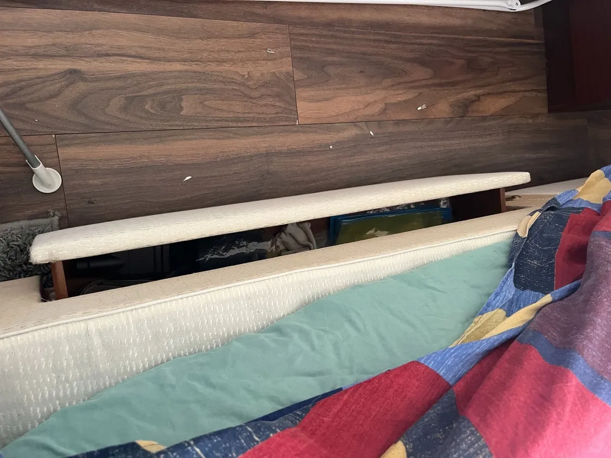 Queen Bed Base with Drawers and Headboard - Image 3