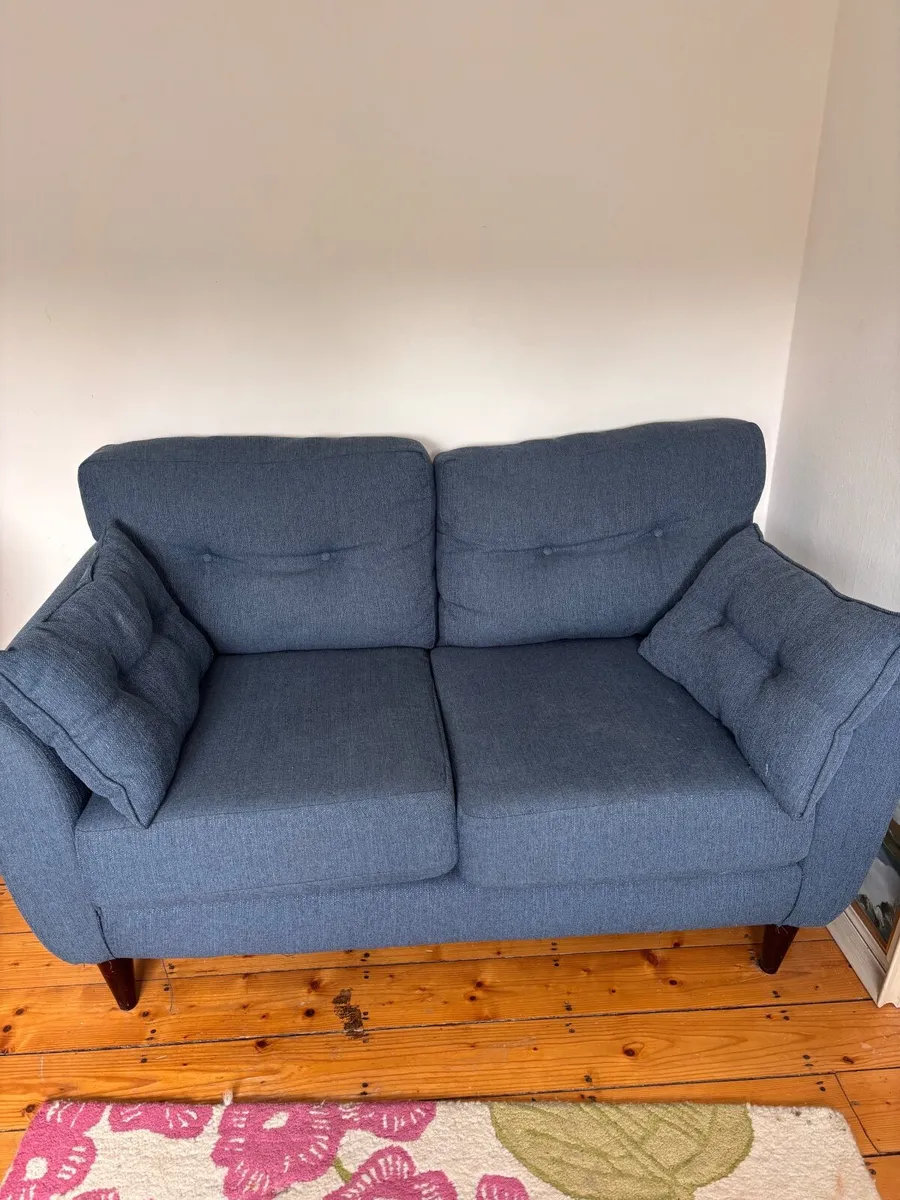 2 seater navy sofa