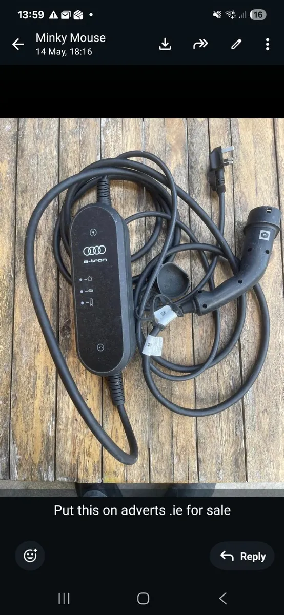 Electric charger for audie pluf to house plug