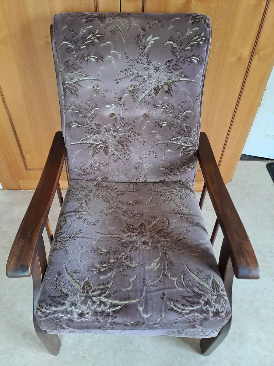 3 Seater Couch,  2 Armchairs, Corner Cabinet - Image 2